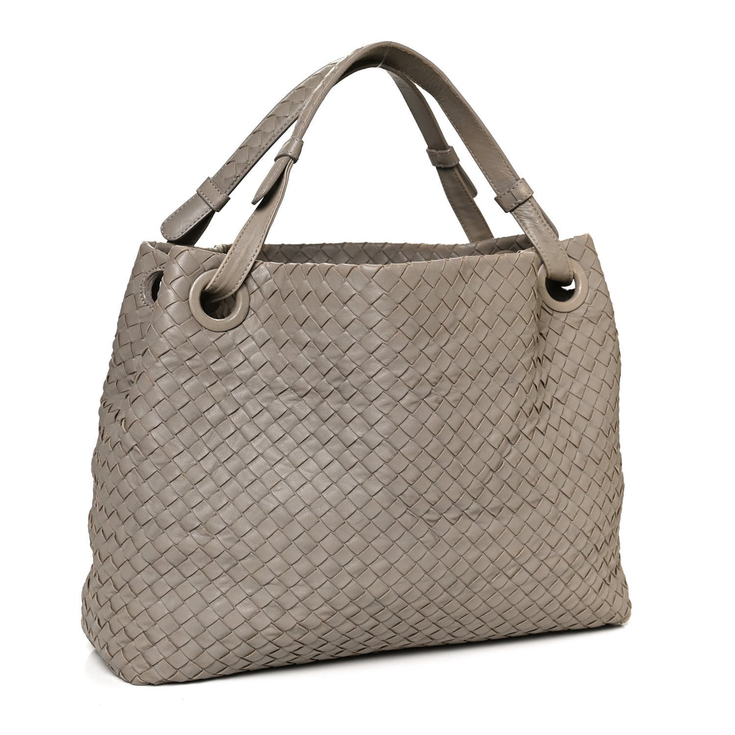 Nappa Intrecciato Medium Garda Bag Fume