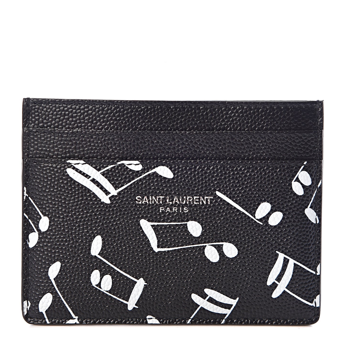 Grain De Poudre Musical Notes Credit Card Case Black