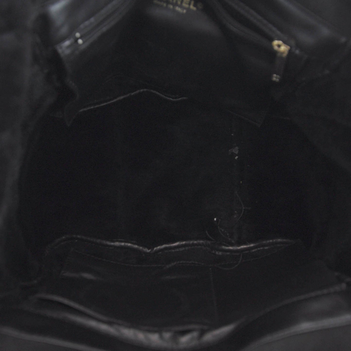 Suede Quilted CC Handbag Black