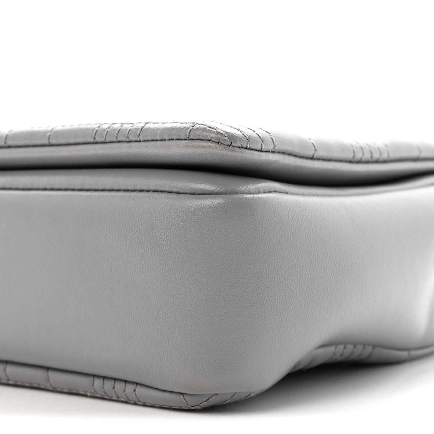 Lambskin Quilted Small Lola Bag Grey