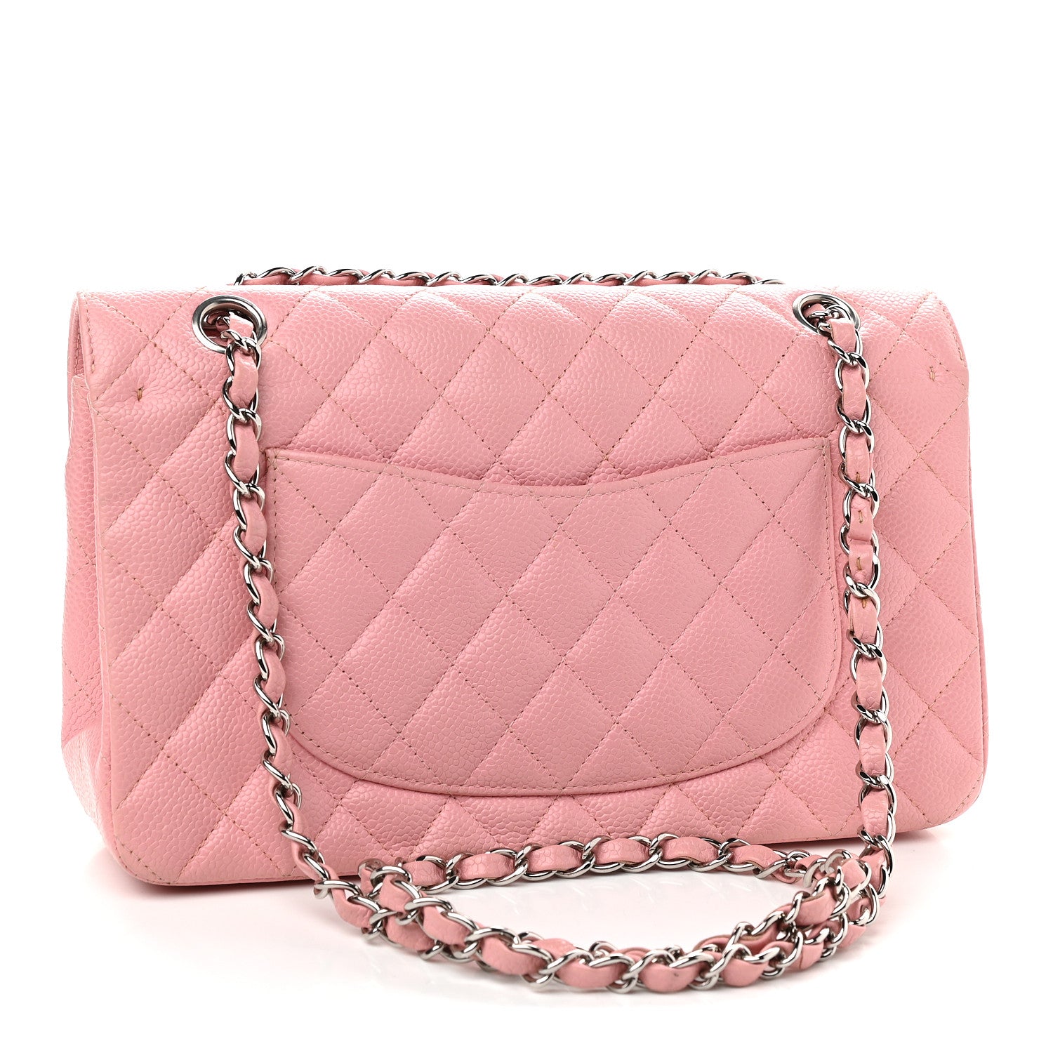 Chanel Caviar Quilted Medium Double Flap Pink 3 of 10