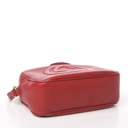 Gucci Pebbled Calfskin Small Soho Disco Bag Tabasco Red 3 of 9
