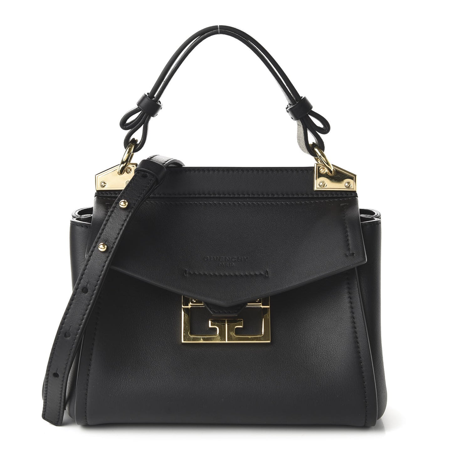Calfskin Mini Mystic Shoulder Bag Black
