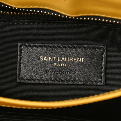 Saint Laurent Calfskin Y Quilted Monogram Toy Loulou Crossbody Bag Sunflower 7 of 9