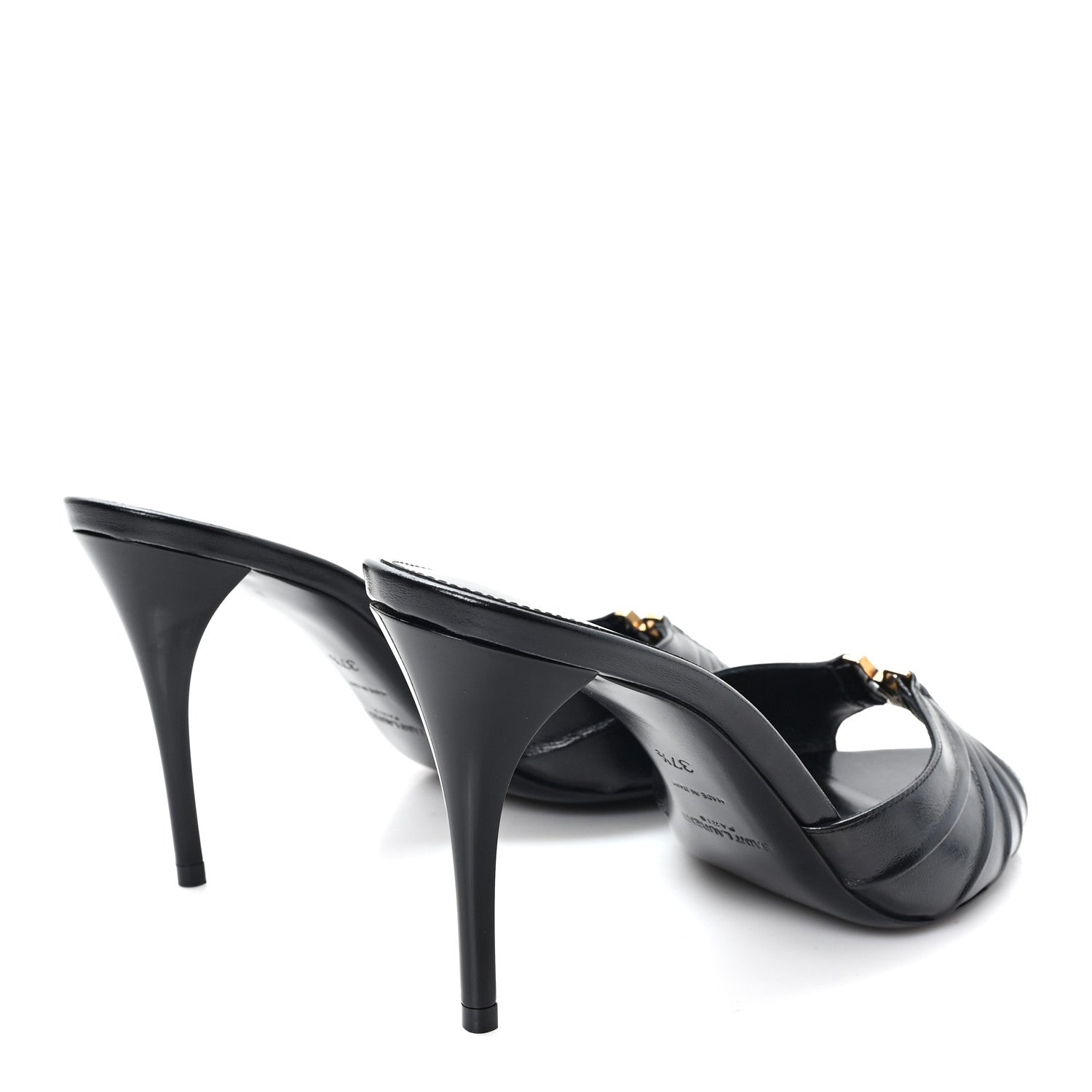 Saint Laurent Nappa Sugar Babylone 90 Mules 37.5 Black 5 of 10