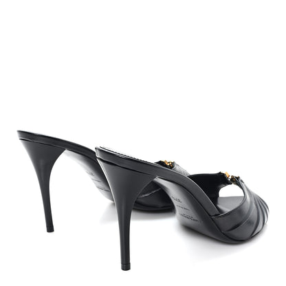 Saint Laurent Nappa Sugar Babylone 90 Mules 37.5 Black 5 of 10