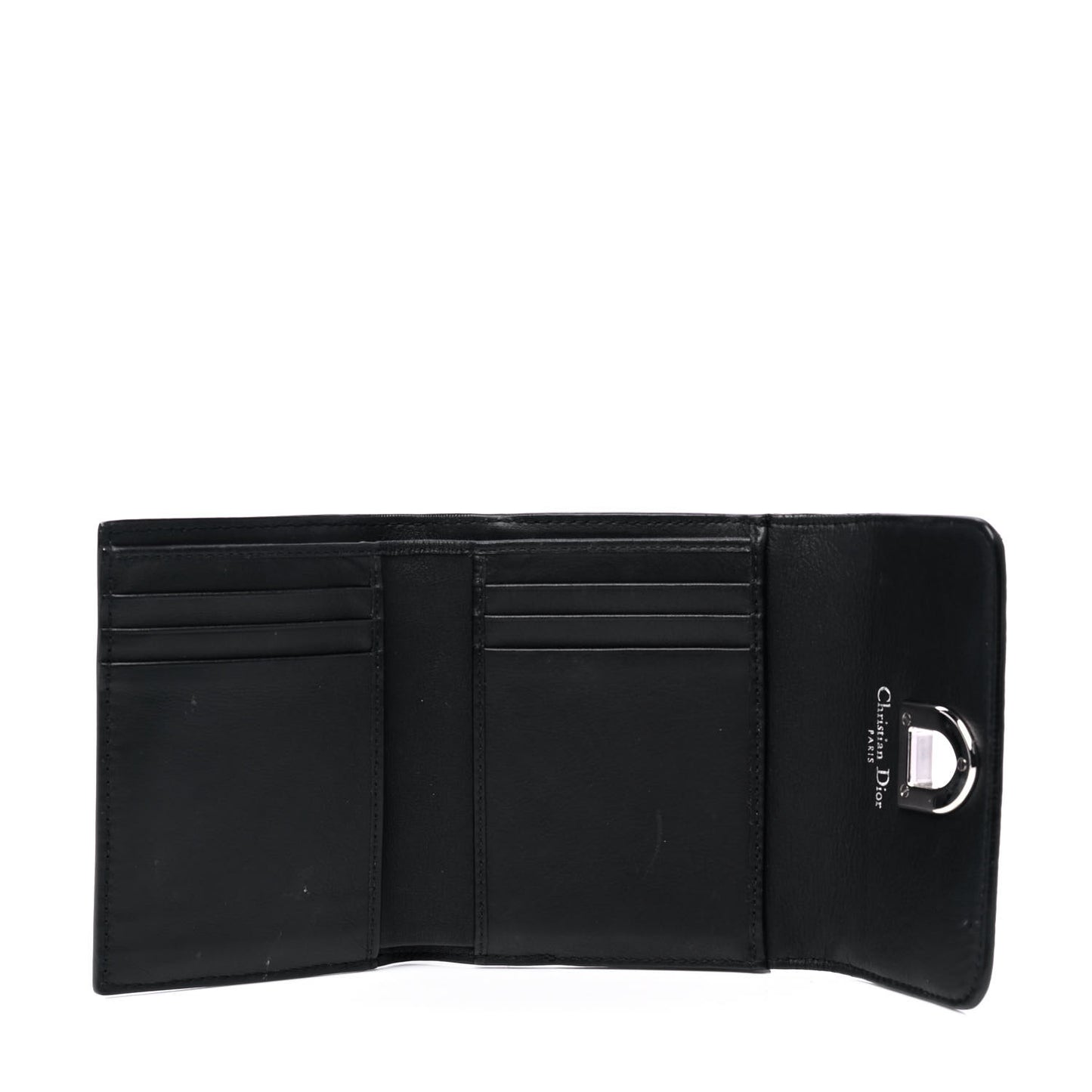 Grained Calfskin Diorever Envolee Wallet Black