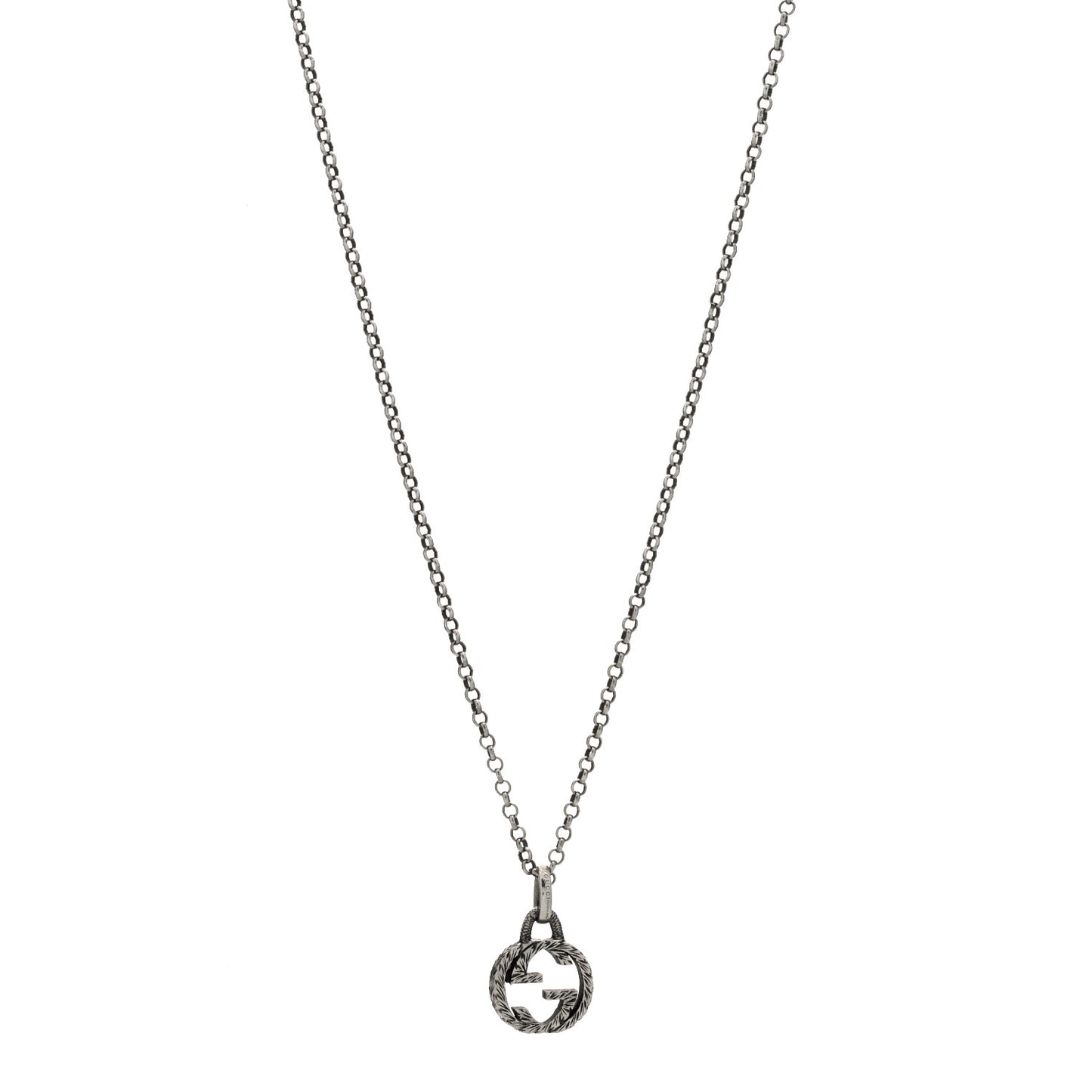 Sterling Silver Interlocking G Pendant Necklace