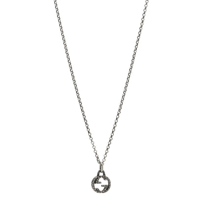 Gucci Sterling Silver Interlocking G Pendant Necklace 1 of 3