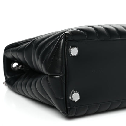 Saint Laurent Calfskin Y Quilted Monogram Large Loulou Chain Satchel Black 9 of 10
