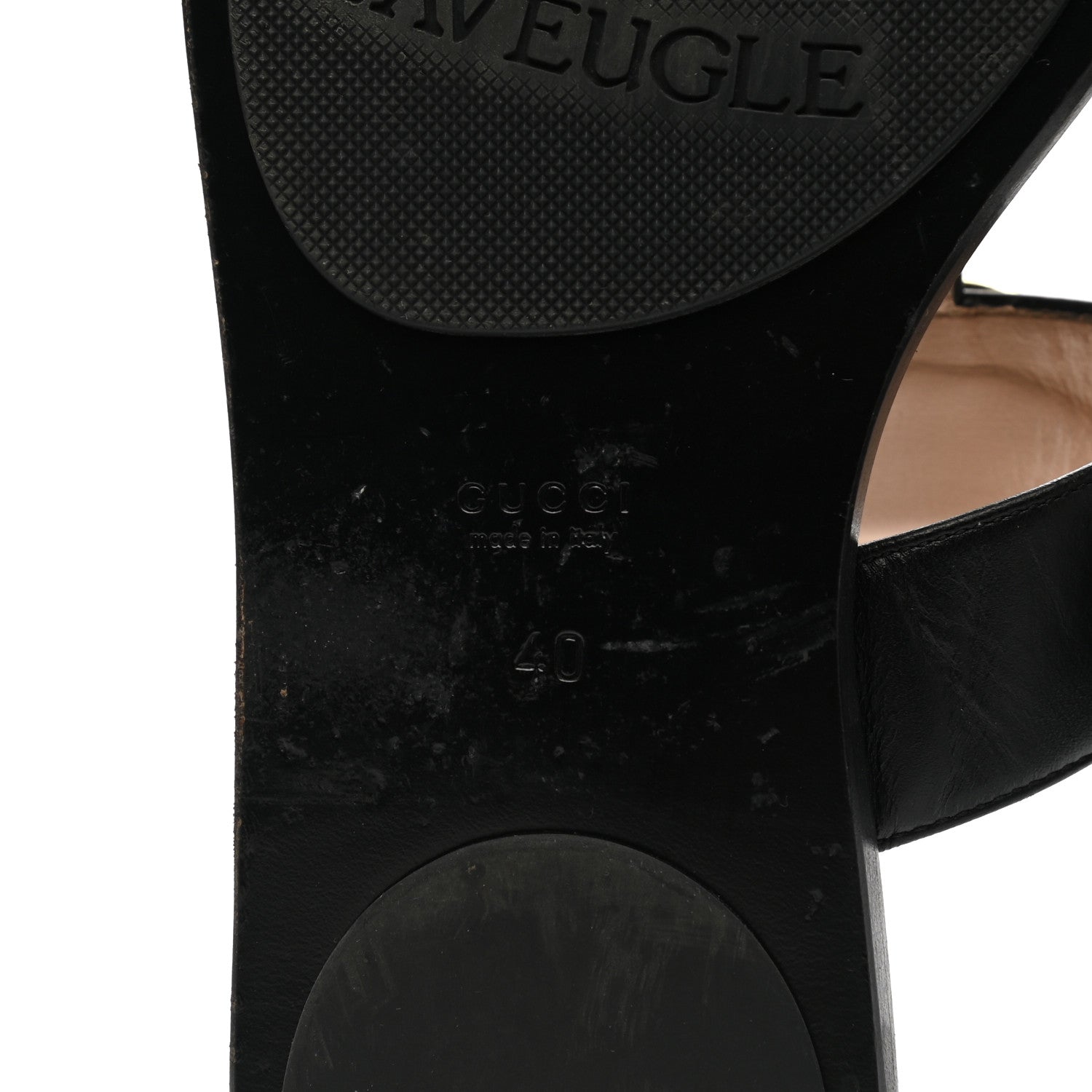 Gucci Calfskin GG Marmont Thong Sandals 40 Black 6 of 17