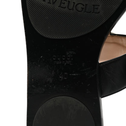 Gucci Calfskin GG Marmont Thong Sandals 40 Black 6 of 17