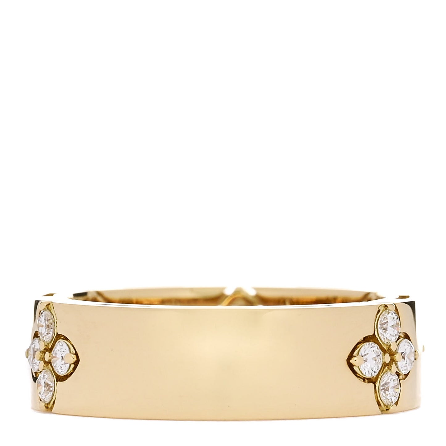 18K Yellow Gold Diamond Medium Love in Verona Band Ring 53 6.5