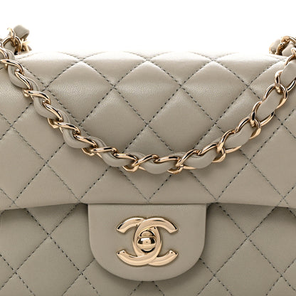 Chanel Lambskin Quilted Mini Rectangular Flap Grey 8 of 10