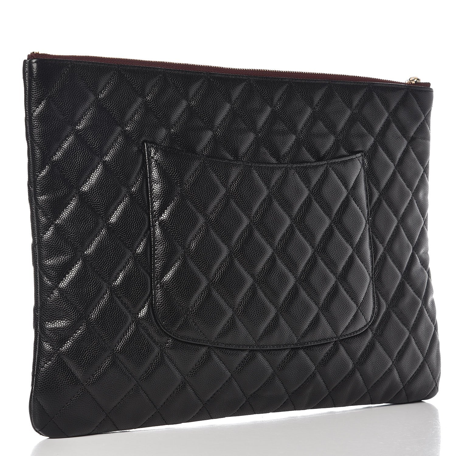 Chanel Caviar Quilted Large Cosmetic Case Black 3 of 7
