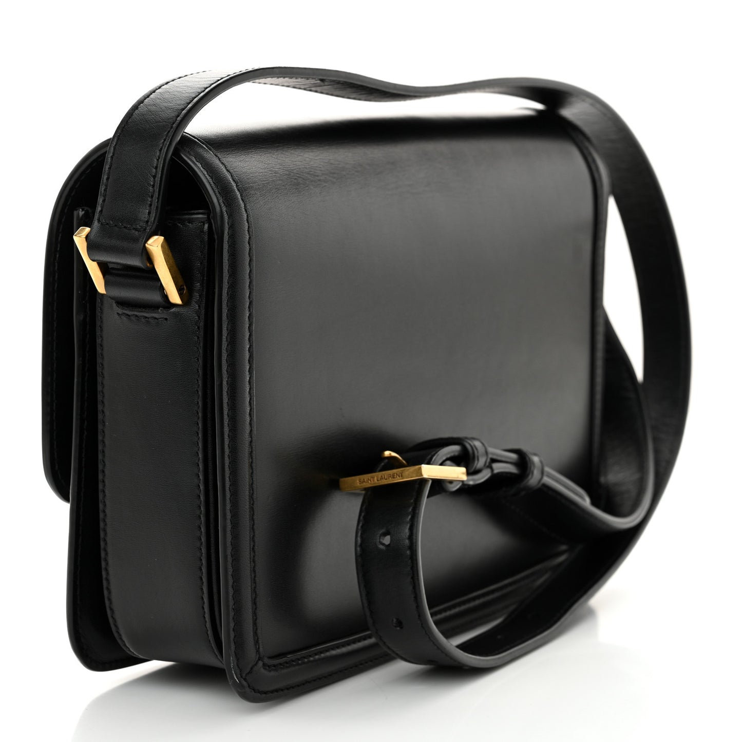 Box Calfskin Monogram Medium Solferino Satchel Black