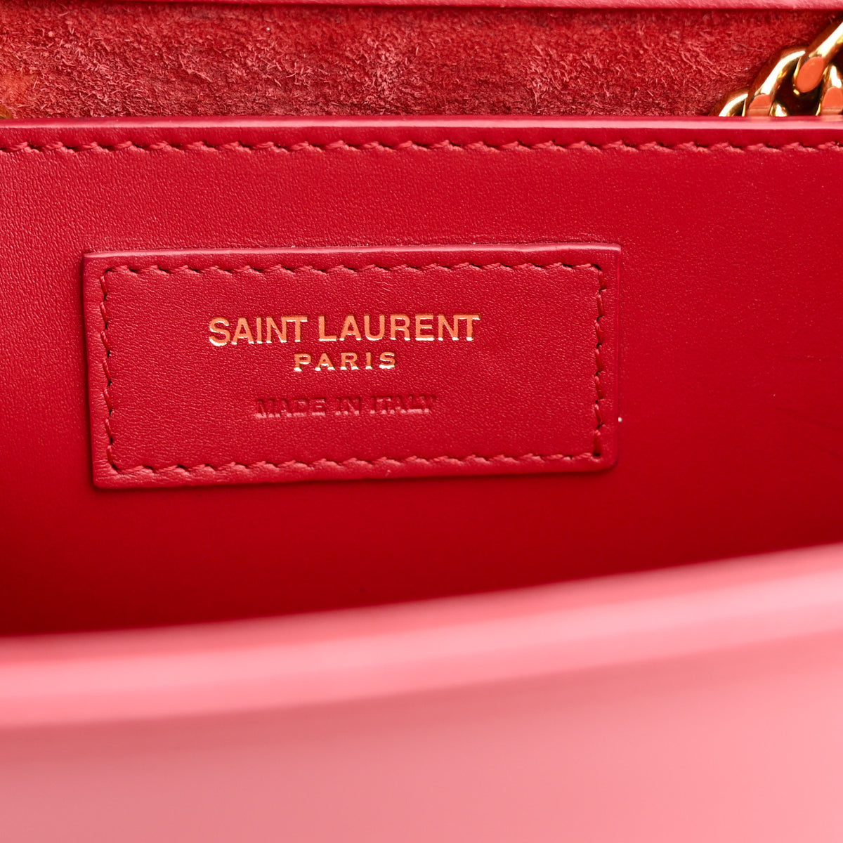 Saint Laurent Smooth Calfskin Medium Classic Monogram Kate Tassel Satchel Lipstick Red 6 of 12