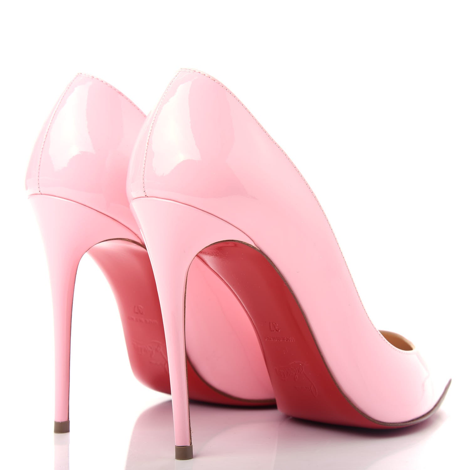 Christian Louboutin Patent Pigalle Follies 100 Pumps 37 Eglantine 4 of 9