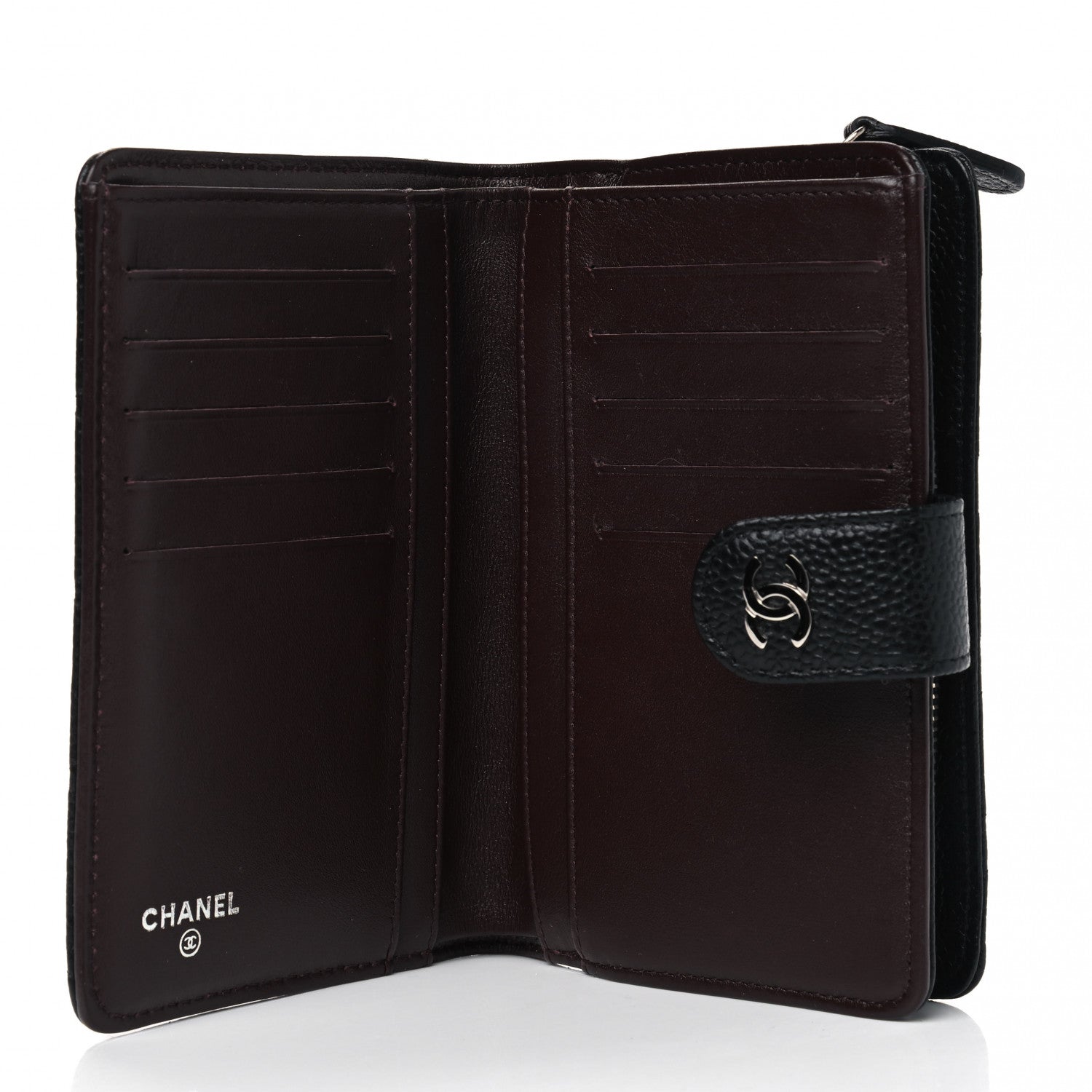 Chanel Caviar Quilted Zipped Pocket Wallet Black 4 of 8