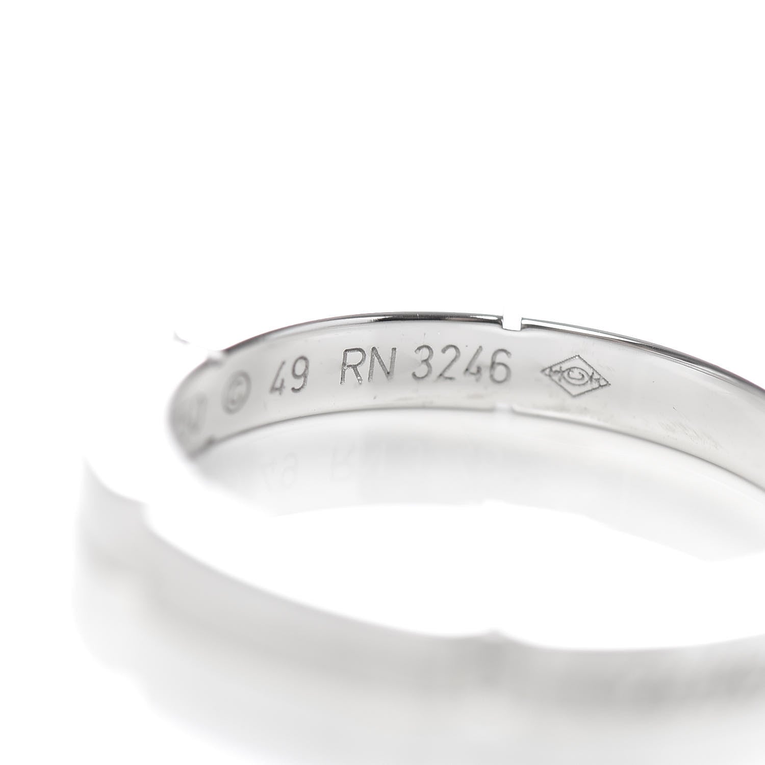 Cartier 18K White Gold 2.5mm Maillon Panthere Wedding Band Ring 49 5 5 of 5
