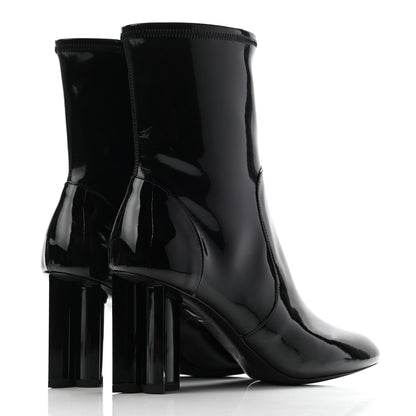 Louis Vuitton Patent Silhouette Ankle Boots 38 Black 4 of 8