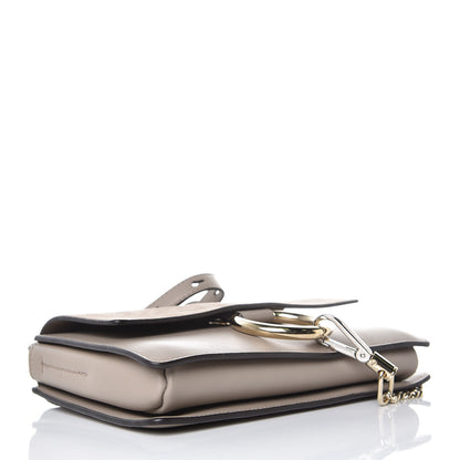 Chloe Suede Calfskin Small Faye Shoulder Bag Motty Grey 4 of 7