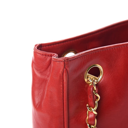 Chanel Lambskin Quilted Tote Red 17 of 18