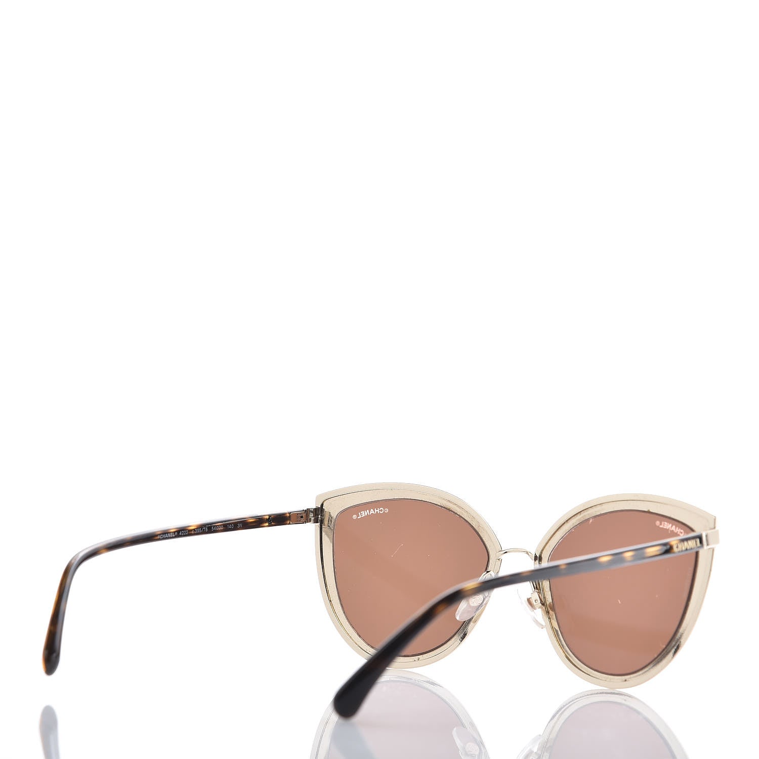 Chanel Metal Cat Eye Sunglasses 4222 Gold 4 of 9