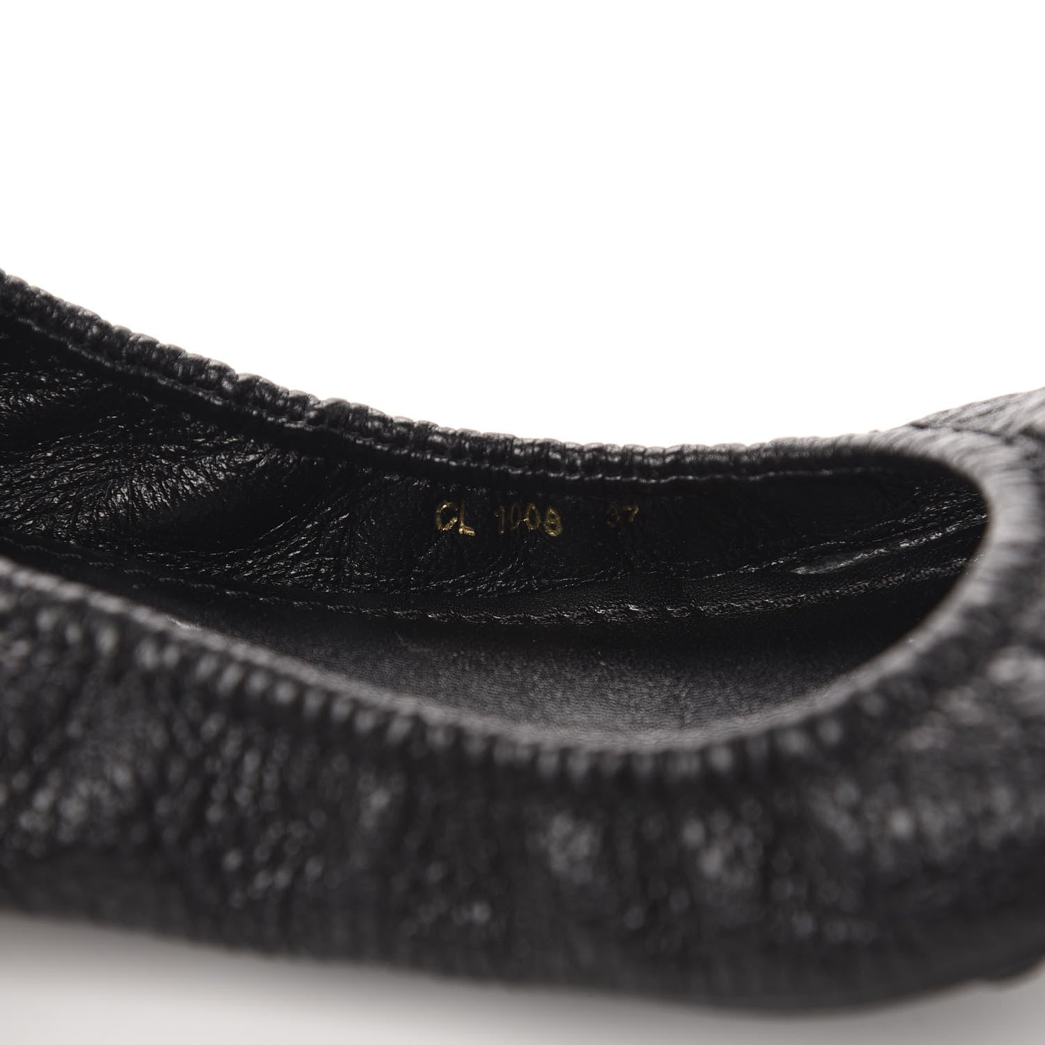 Louis Vuitton Calfskin Lemon Ballerina Flats 37 Black 9 of 9