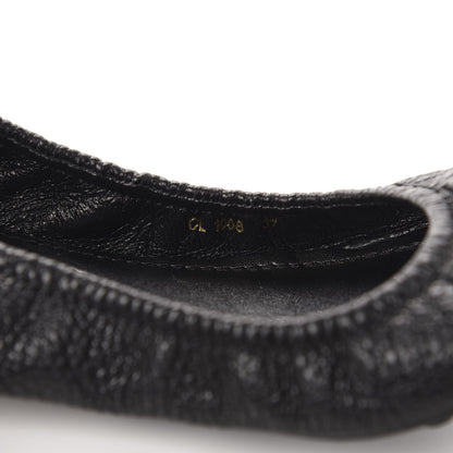 Louis Vuitton Calfskin Lemon Ballerina Flats 37 Black 9 of 9