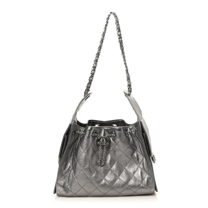 Chanel Metallic Caviar Quilted Small Chanel 25 Handbag Anthracite 1 of 11