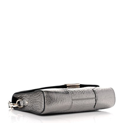 Burberry Metallic Grainy Calfskin Heritage Grain Crossbody Bag Silver 3 of 7