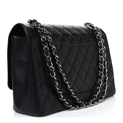 Chanel Caviar Quilted Maxi Double Flap Black 3 of 10