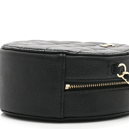 Chanel Caviar Quilted Round Clutch With Chain Black 10 of 10