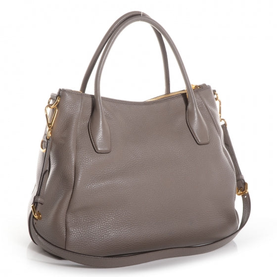 Prada Vitello Daino Shoulder Bag Argilla 3 of 10