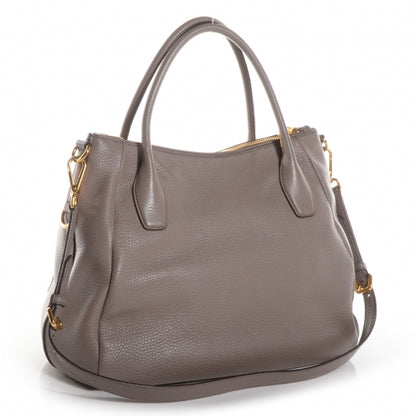 Prada Vitello Daino Shoulder Bag Argilla 3 of 10