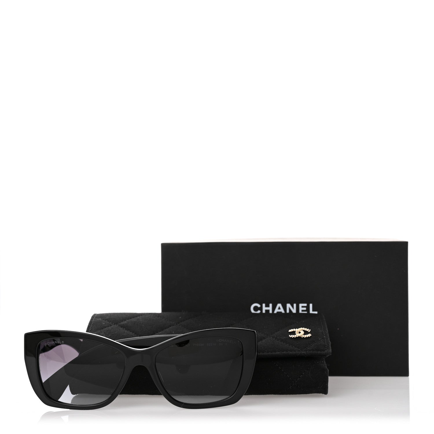 Chanel Acetate Metal Butterfly Sunglasses 71553A Black 8 of 8