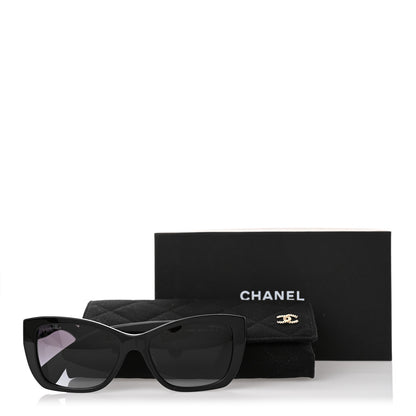 Chanel Acetate Metal Butterfly Sunglasses 71553A Black 8 of 8