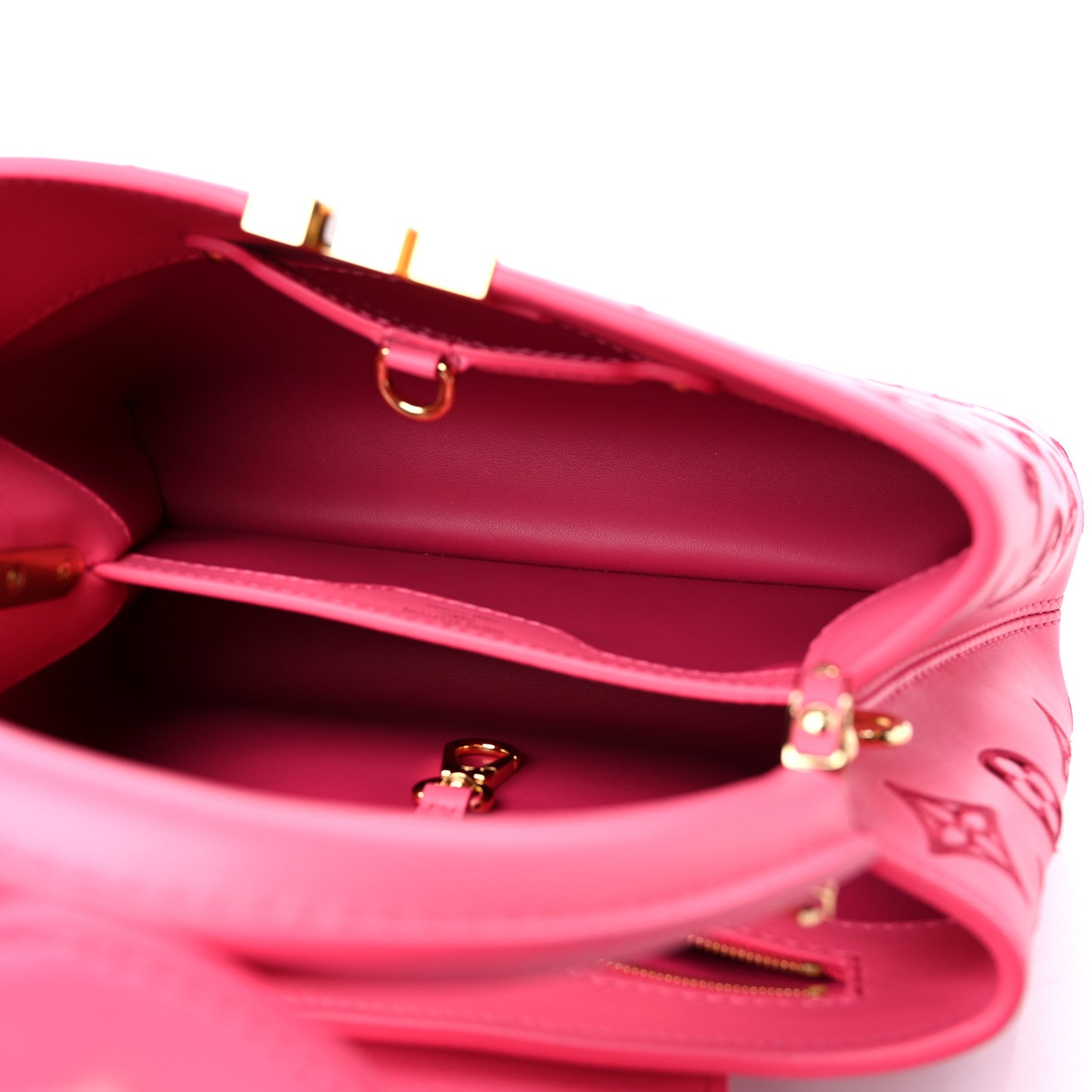 Calfskin LV Broderie Anglaise Capucines BB Pink