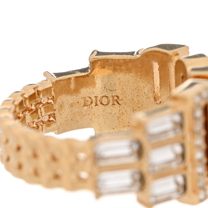 Christian Dior Metal Crystal DIO(R)EVOLUTION Ring 52/6 Gold 5 of 6