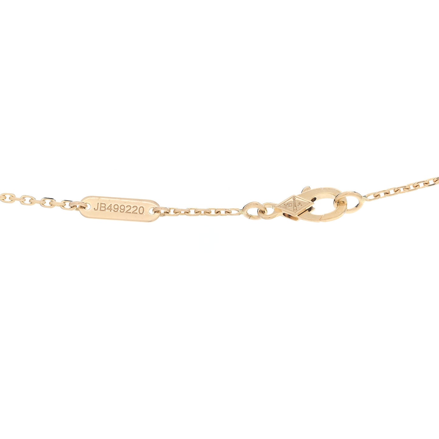 18K Yellow Gold Carnelian Vintage Alhambra Pendant Necklace