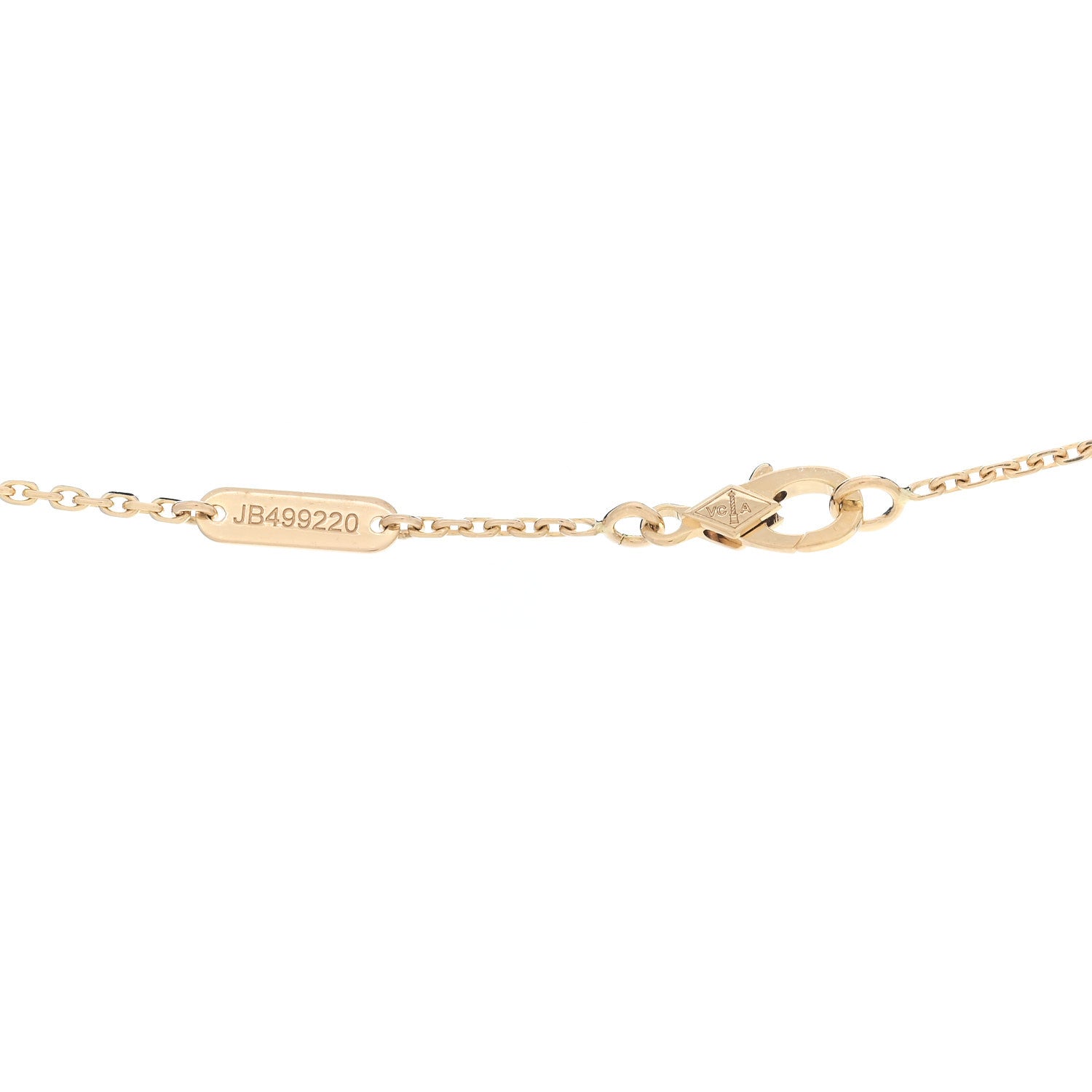 Van Cleef & Arpels 18K Yellow Gold Carnelian Vintage Alhambra Pendant Necklace 4 of 6
