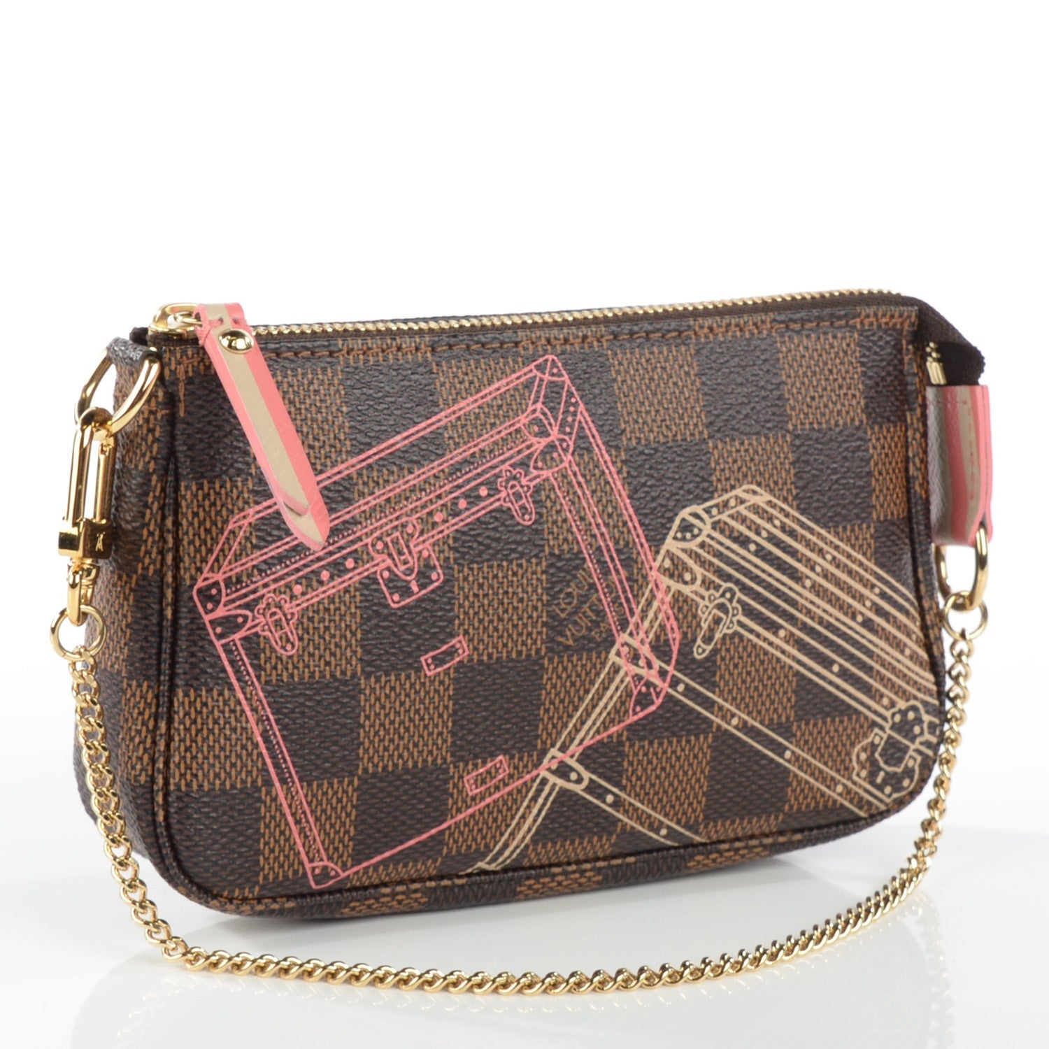 Louis Vuitton Damier Ebene 2014 Christmas Animation Mini Pochette Accessories 3 of 7