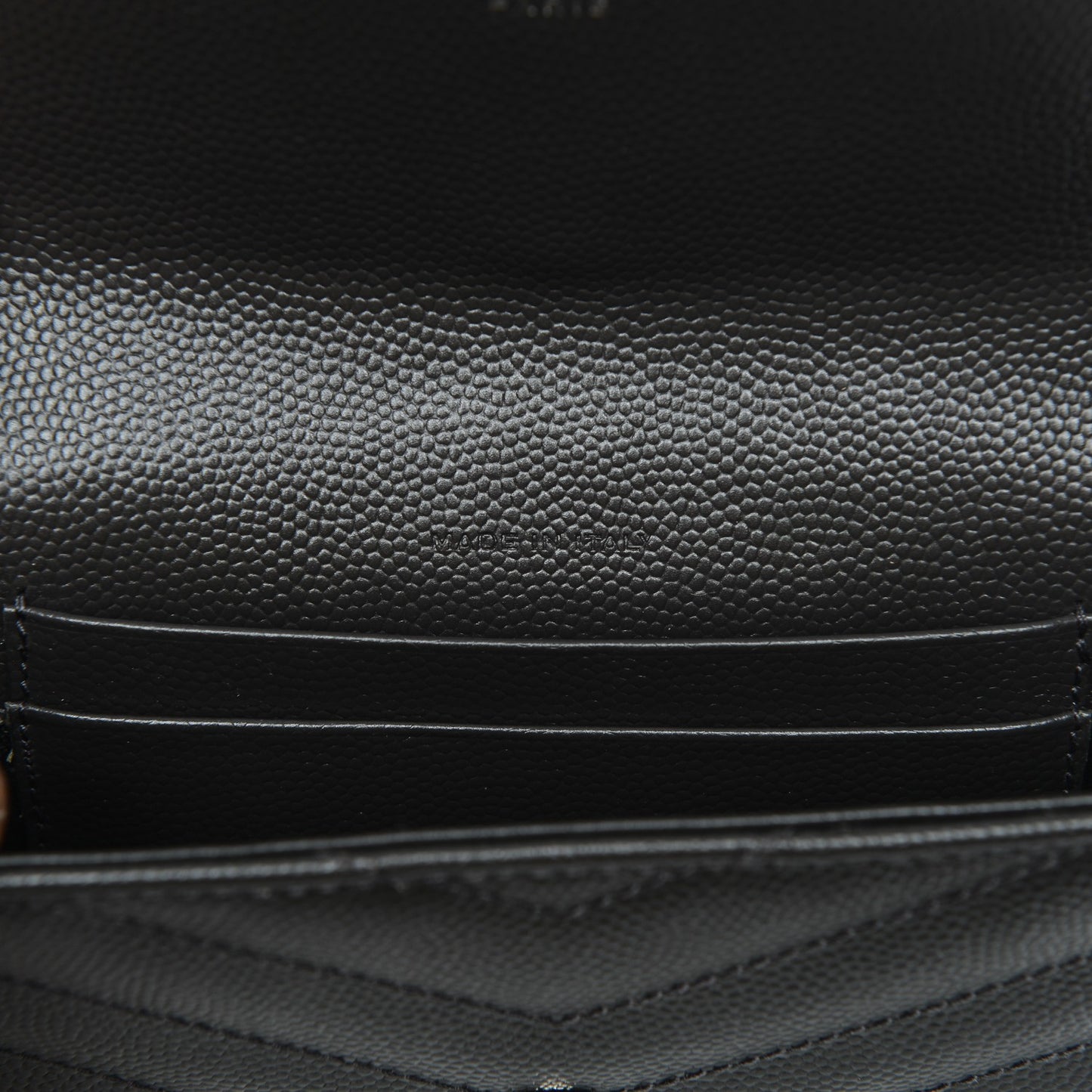 Grain De Poudre Matelasse Chevron Small Monogram Envelope Wallet Coal