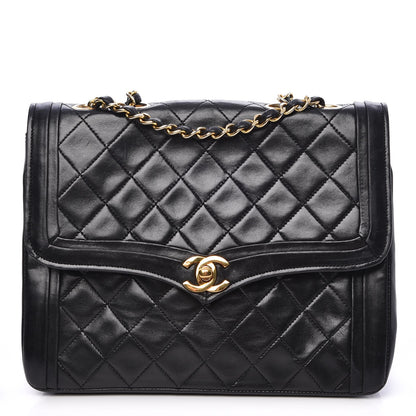 Chanel Lambskin Quilted Small Single Flap Black 1 of 8