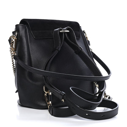Chloe Suede Calfskin Small Faye Backpack Black 3 of 9