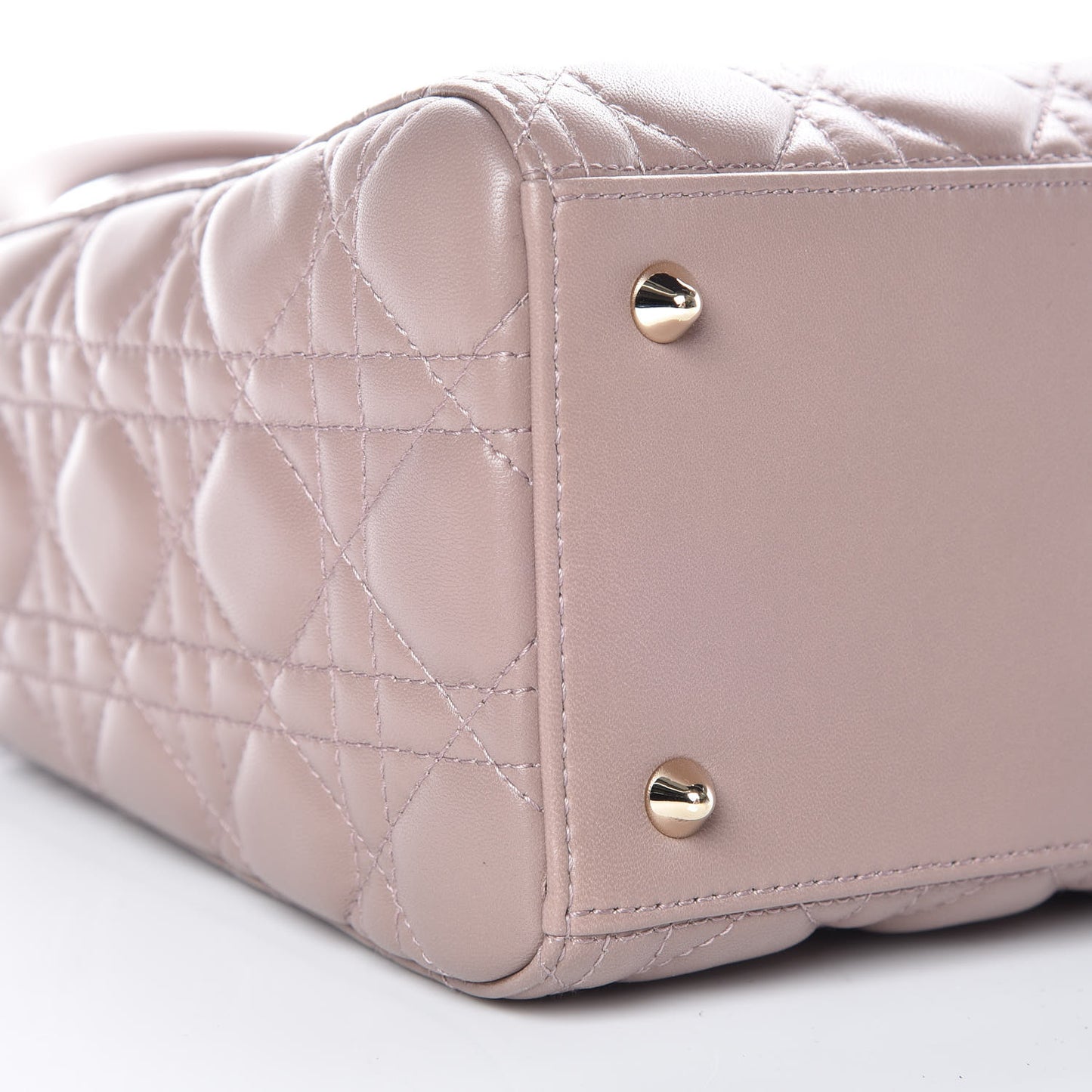 Lambskin Cannage Medium Lady Dior Taupe