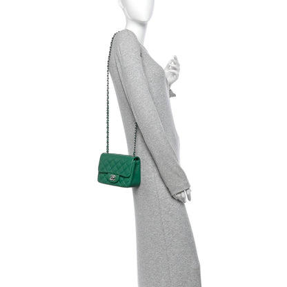 Chanel Lambskin Quilted Mini Square Flap Green 2 of 11