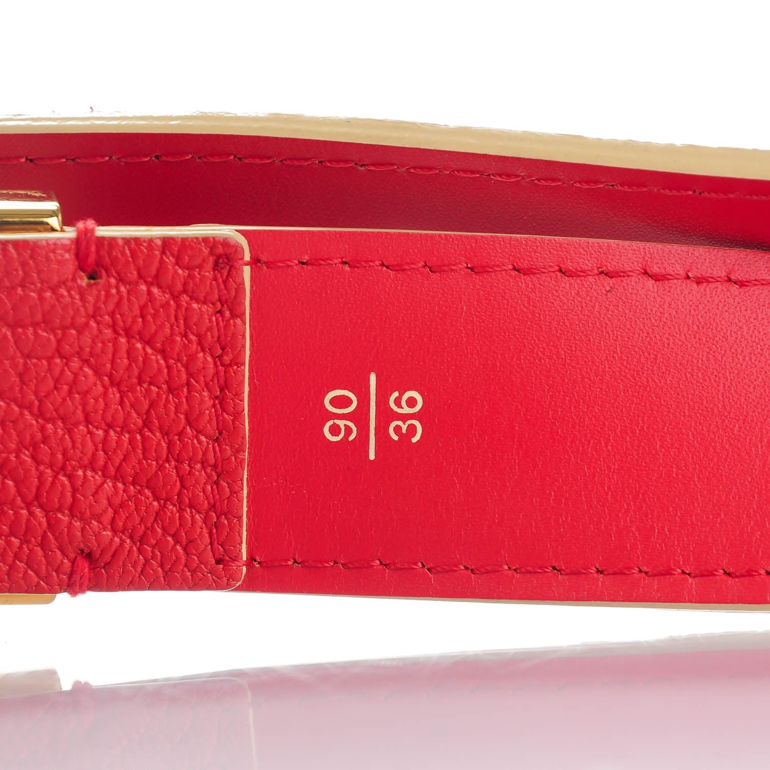 Louis Vuitton Suhali Studded Belt 90 36 Geranium 6 of 7