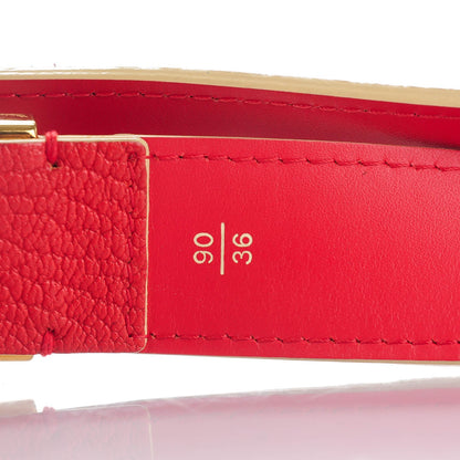 Louis Vuitton Suhali Studded Belt 90 36 Geranium 6 of 7